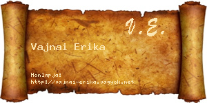 Vajnai Erika névjegykártya