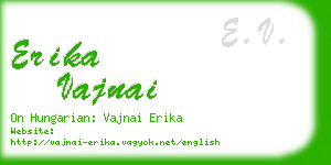 erika vajnai business card